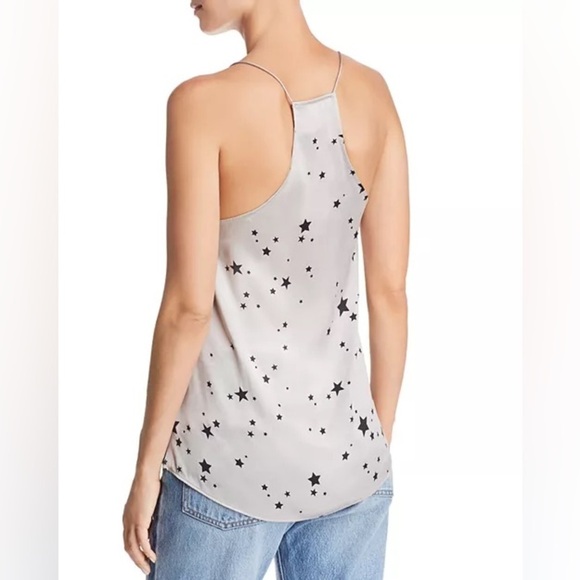 CAMI NYC Lace-Trimmed Star-Print Silk Top - Picture 2 of 8
